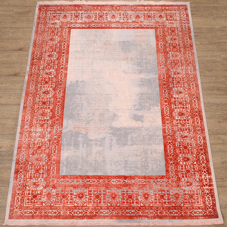 Ковры 3035A CREAM2 / ORANGE_2 Art Deco